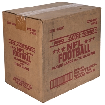 1990 Score Football Series 1 Unopened 20 Box/36 Pack Case